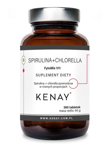 Spirulina+Chlorella pyrenoidosa FytoMix V11 (360 tabletek) - suplement diety