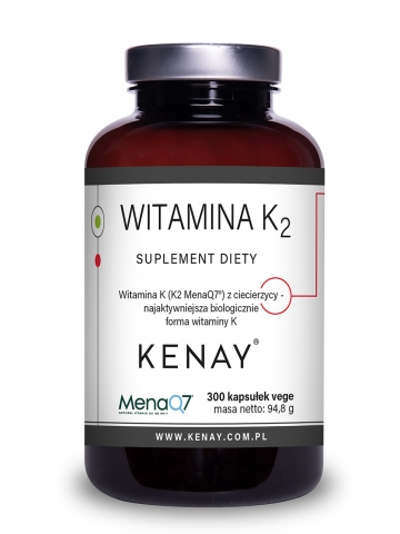 WITAMINA K2 MenaQ7® z ciecierzycy (300 kapsułek) - suplement diety