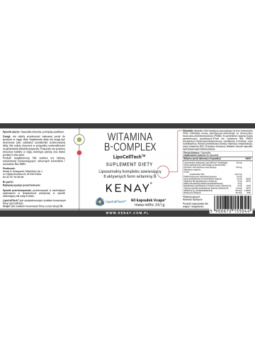 Witamina B Complex LipoCellTech™ (B Kompleks) (60 kapsułek) - suplement diety