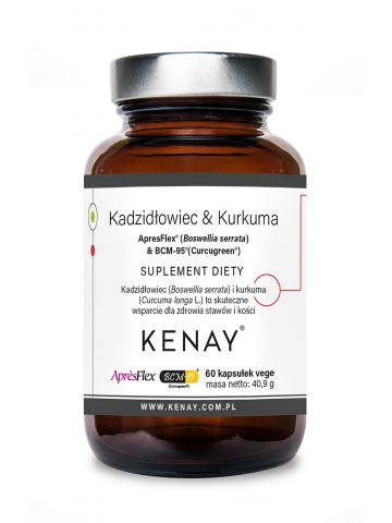 Kadzidłowiec & Kurkuma ApresFlex® (Boswellia serrata) & BCM 95® (CURCUGREEN®) (60 kapsułek) - suplement diety