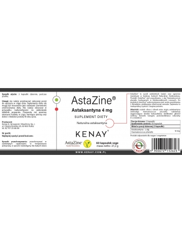 AstaZine® Astaksantyna 4 mg (60 kapsułek) - suplement diety