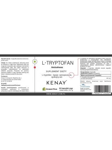 L-Tryptofan (60 kapsułek) - suplement diety