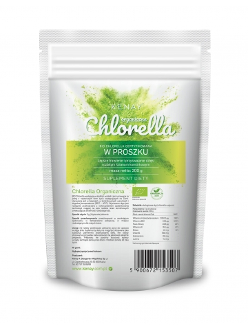 Chlorella Organiczna w proszku (200 g) - suplement diety