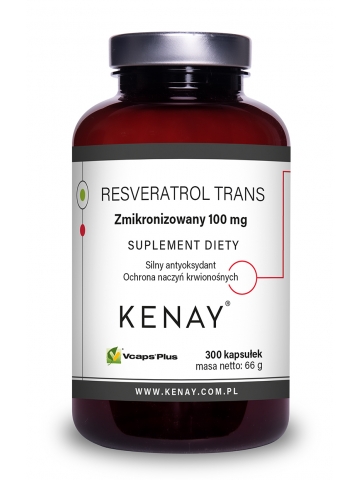 Resveratrol trans - zmikronizowany 100 mg (300 kapsułek) - suplement diety