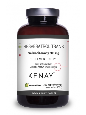 Resveratrol trans- zmikronizowany 200 mg (300 kapsułek) - suplement diety