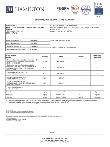 NMNH UthPeak™ β-dihydromononukleotyd nikotynamidu (60 kapsułek) - suplementy diety