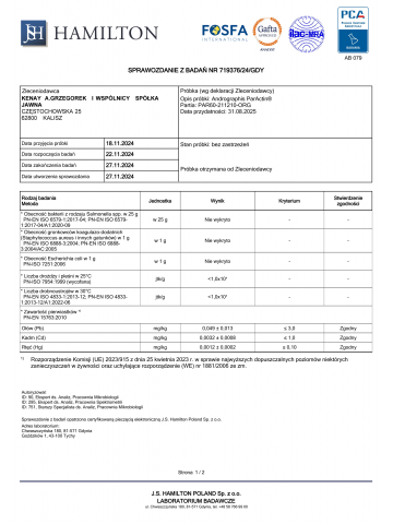 Andrographis  ParActin® (60 kapsułek vege) - suplement diety