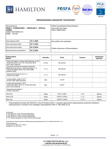 Selen 200 mcg Organiczny (60 kapsułek BIO) - suplement diety