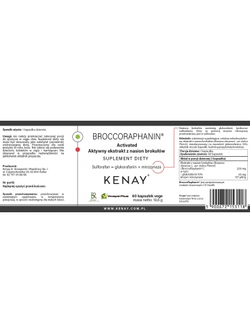 BroccoRaphanin® Activated - Aktywny ekstrakt z nasion brokułów (60 kapsułek) - suplement diety