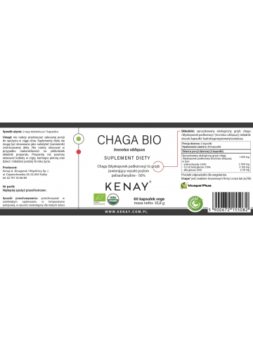 CHAGA BIO Inonotus obliquus (60 kapsułek) - suplement diety
