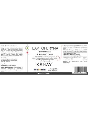 Laktoferyna BioFerrin® 2000 (30 kapsułek) - suplement diety