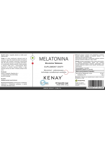 Melatonina MicroActive® Melatonin (60 kapsułek) - suplement diety