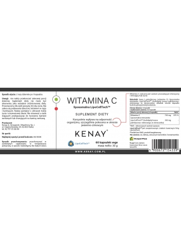 Witamina C liposomalna LipoCellTech™  (60 kapsułek vege) - suplement diety