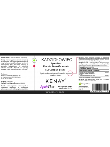 Kadzidłowiec ApresFlex® Ekstrakt Boswellia serrata (60 kapsułek) - suplement diety