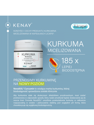 Kurkuma micelizowana (240 kapsułek Licaps®) - suplement diety