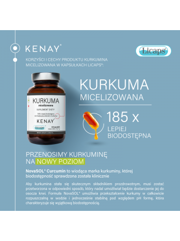 Kurkuma micelizowana (60 kapsułek Licaps®) - suplement diety