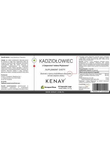 Kadzidłowiec z Casperome® Indena Phytosome® (60 kapsułek) - suplement diety