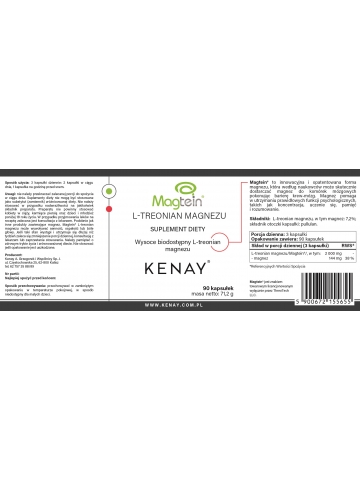 L-TREONIAN MAGNEZU Magtein® (90 kapsułek) - suplement diety