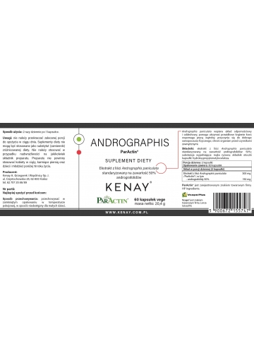 Andrographis  ParActin® (60 kapsułek vege) - suplement diety