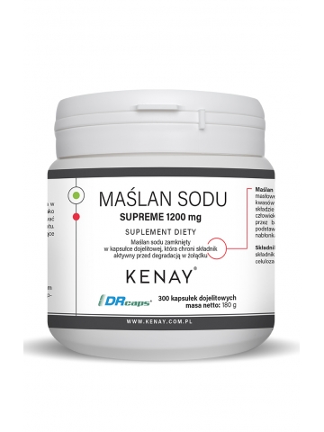 Maślan sodu SUPREME 1200 mg (300 kapsułek dojelitowych) - suplement diety