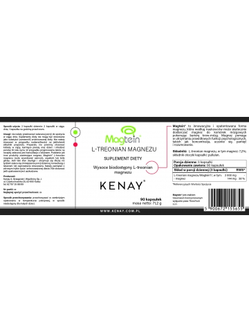 L-TREONIAN MAGNEZU Magtein® (90 kapsułek) - suplement diety
