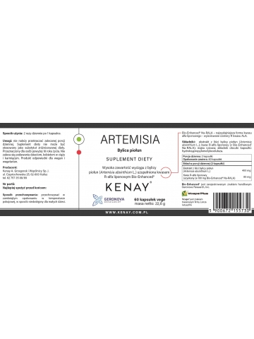 Artemisia Bylica piołun (60 kapsułek vege) - suplement diety