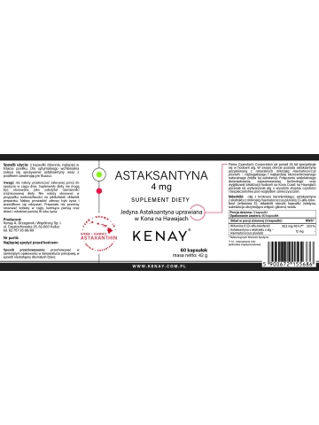 ASTAKSANTYNA 4 mg (60 kapsułek) - suplement diety