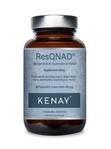 Produkt PREMIUM. ResQNAD® Resveratrol & Quercetin & NAD+ (resweratrol, kwercetyna, NAD) (60 kapsułek) - suplement diety