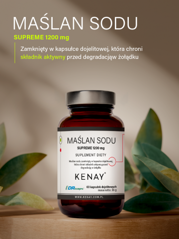 Maślan sodu SUPREME 1200 mg (60 kapsułek dojelitowych) - suplement diety