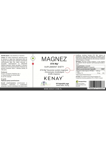 MAGNEZ ATAMg® (60 kapsułek vege Vcaps®) - suplement diety