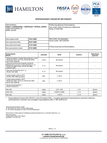 SAM-e S-Adenosyl-L-Methionine ADONAT® (120 kapsułek dojelitowych) - suplement diety