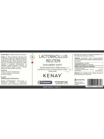 Lactobacillus reuteri Pylopass® (60 kapsułek vege) - suplement diety