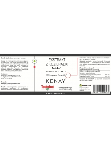 Ekstrakt z kozieradki Testofen® (60 kapsułek) - suplement diety