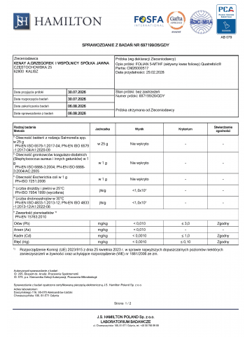 FOLIAN 5-MTHF (aktywny kwas foliowy) Quatrefolic® (60 kapsułek) - suplement diety