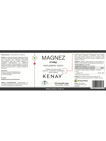 MAGNEZ ATAMg® (300 kapsułek vege Vcaps®) - suplement diety