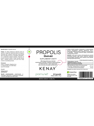 PROPOLIS ekstrakt (60 kapsułek) - suplement diety