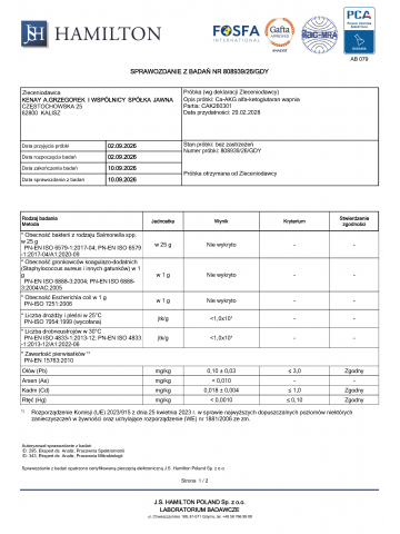 Ca-AKG alfa-ketoglutaran wapnia (60 kapsułek) - suplement diety