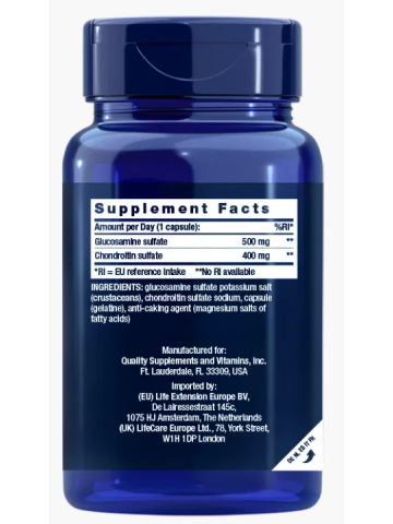 Glukozamina/chondroityna - Glucosamine/Chondroitin Life Extension® (90 kapsułek) - suplement diety